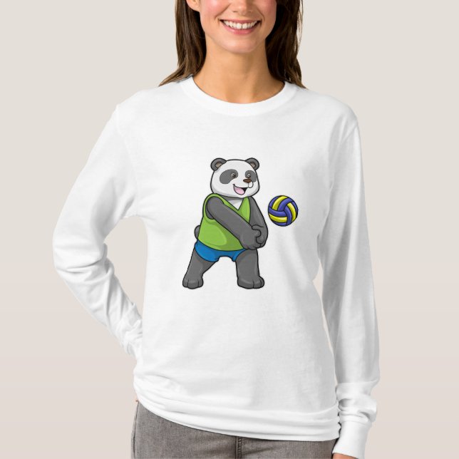 Camiseta Panda no Esporte com Voleibol (Frente)