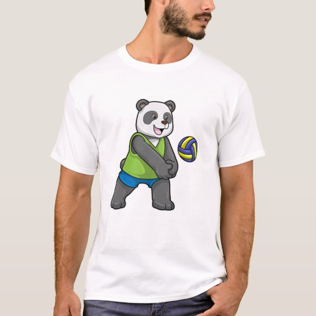 Camiseta Panda no Esporte com Voleibol (Frente)