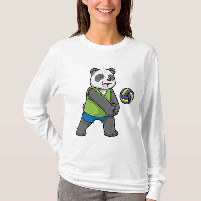 Camiseta Panda no Esporte com Voleibol (Frente)