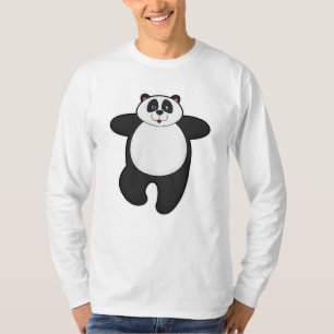 Camiseta Panda no exercício de estresse de Yoga