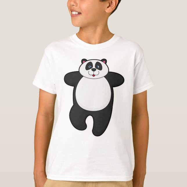 Camiseta Panda no exercício de estresse de Yoga (Frente)