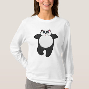 Camiseta Panda no exercício de estresse de Yoga
