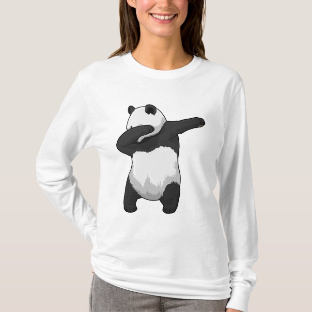 Camiseta Panda no laboratório de dança de salto (Frente)