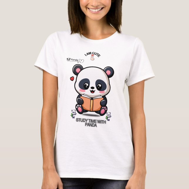 Camiseta PANDA oferece diversão, fofa e única (Frente)