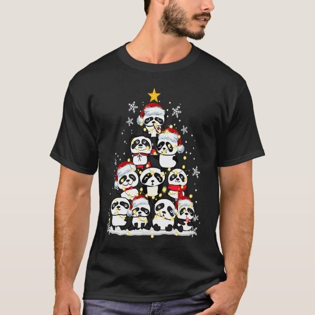 Camiseta Panda Ornament Decoration Christmas Tree Xmas (Frente)