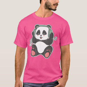 Camiseta Panda ouvindo o amigo da música