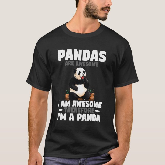 Camiseta Panda Pandas É Incrível Eu Sou Um Panda (Frente)