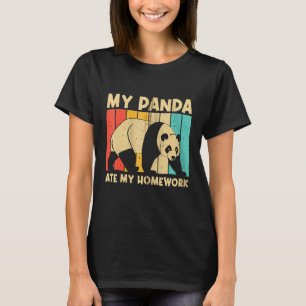 Camiseta Panda Para Crianças Meninos Panda Bear Animal