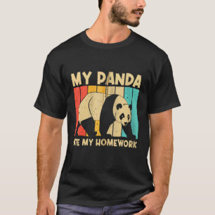 Camiseta Panda Para Crianças Meninos Panda Bear Animal