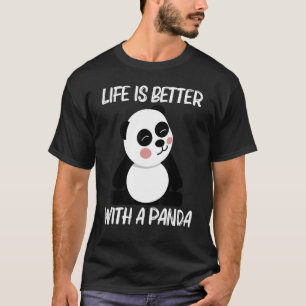 Camiseta Panda Para Homens, Black White Bear Cub