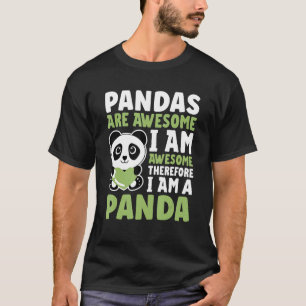 Camiseta Panda Para Homens Meninas De Panda Bonitas