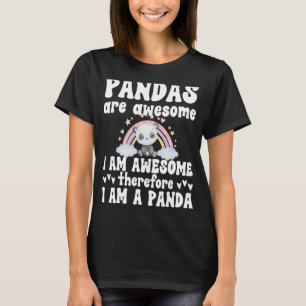 Camiseta Panda Para Homens Meninos Meninas Panda Bear 3