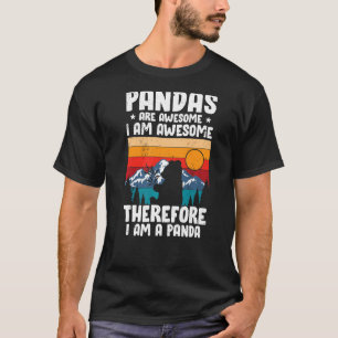 Camiseta Panda Para Homens Meninos Meninas Urso De Panda