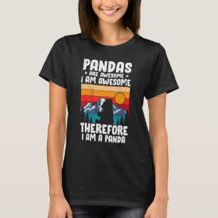 Camiseta Panda Para Homens Meninos Meninas Urso De Panda