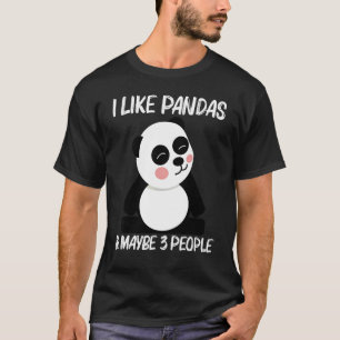 Camiseta Panda Para Homens Mulheres Urso Filhote Preto Bran