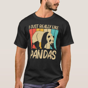 Camiseta Panda Para Homens, Panda Bear Animal 1