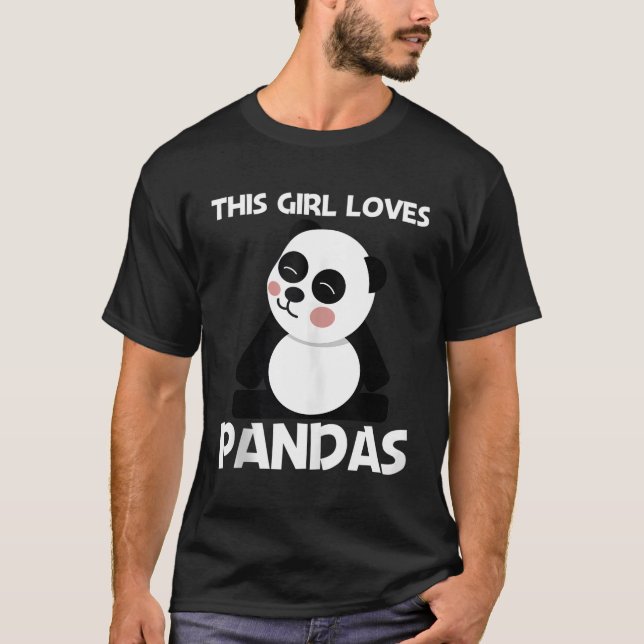 Camiseta Panda Para Mamãe Cubo De Urso Branco Preto (Frente)