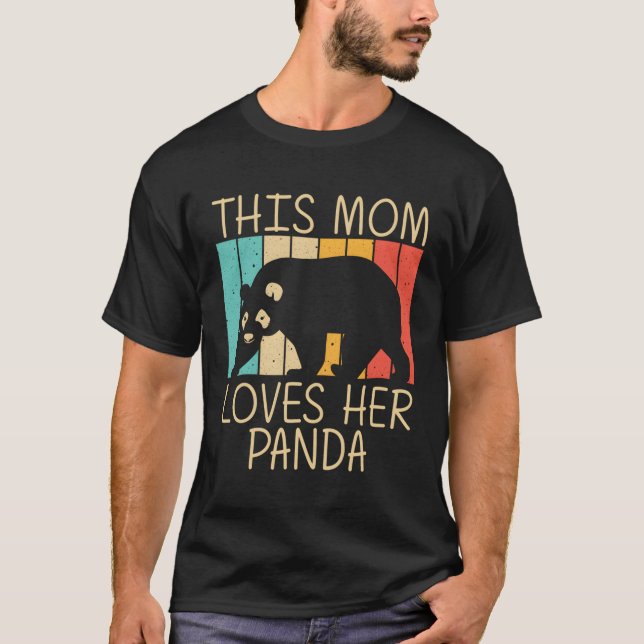 Camiseta Panda Para Mamãe Mãe Panda Bear Zookeeper (Frente)