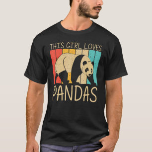 Camiseta Panda Para Meninas Mulheres Panda Bear Animal