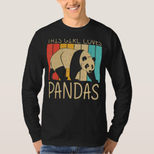 Camiseta Panda Para Meninas Mulheres Panda Bear Animal
