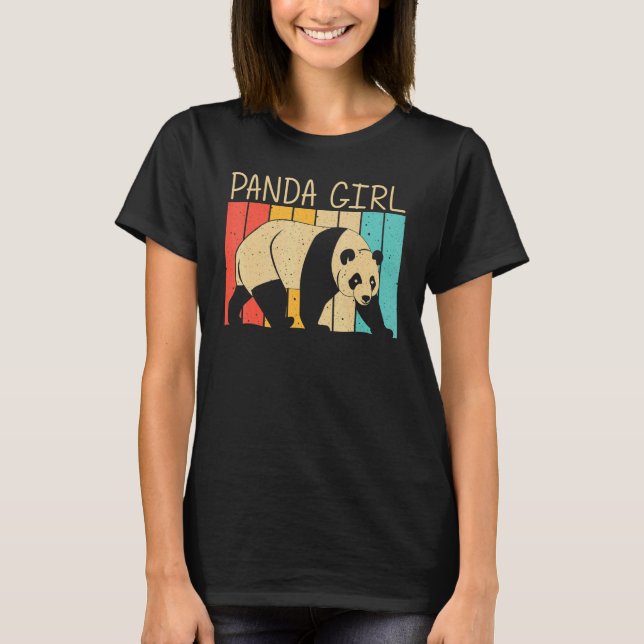 Camiseta Panda Para Meninas Mulheres Panda Bear Animal (Frente)