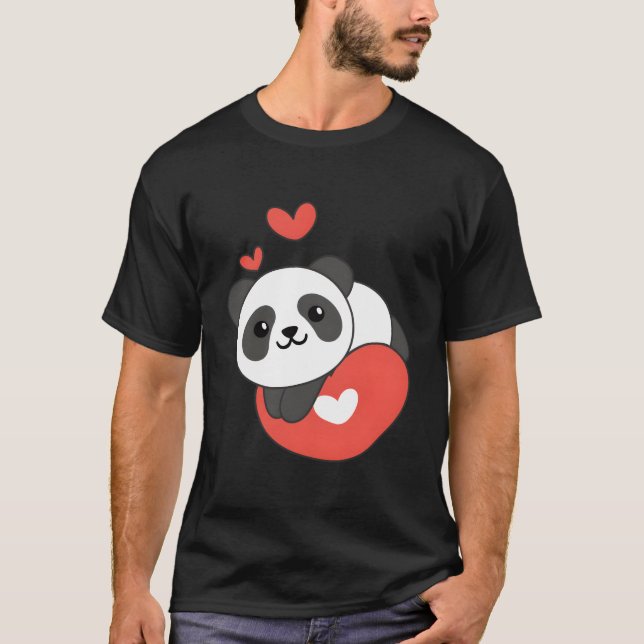 Camiseta Panda Para o Dia dos Animais Com Ele (Frente)