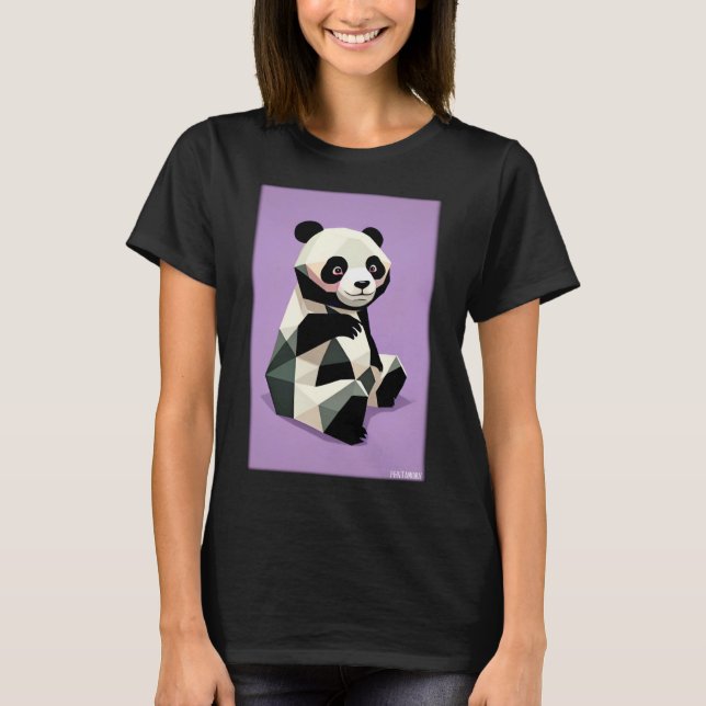 Camiseta Panda Polygon Wild Panda Bear Zoo Selvagem (Frente)