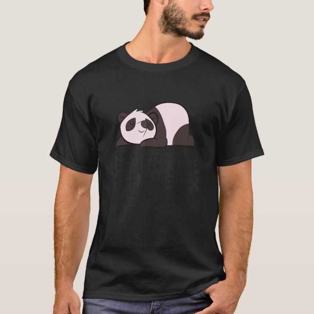 Camiseta Panda preguiçosa Tardy Melhor Tarde Do Que Nunca P (Frente)