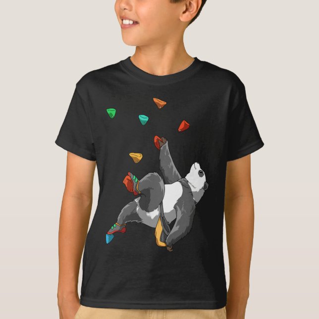Camiseta Panda - Presente de Bouldering e Escalada em Rocha (Frente)