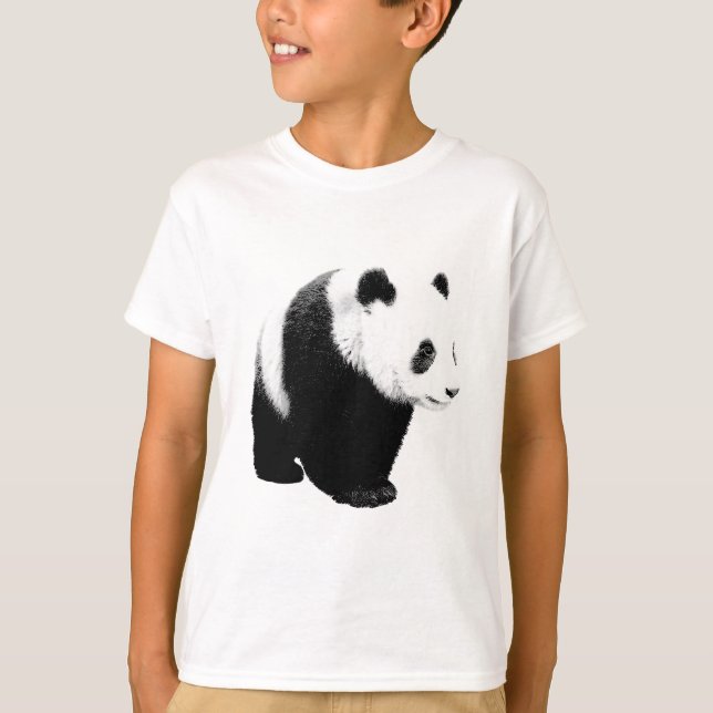 Camiseta Panda Preta e Branca (Frente)