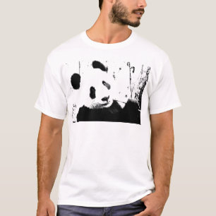 Camiseta Panda Preta e Branca