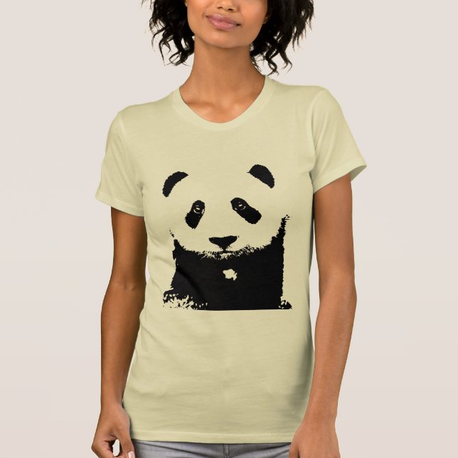 Camiseta Panda Preta e Branca (Frente)