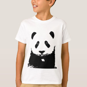 Camiseta Panda Preta e Branca