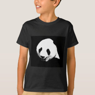 Camiseta Panda Preta e Branca