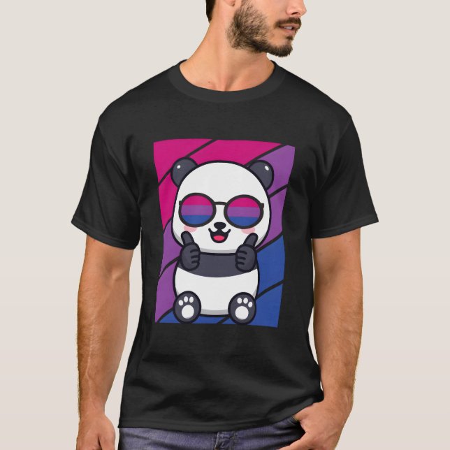 Camiseta Panda Pride Biual Flag Lgbtq Proud Ally Pride Supp (Frente)