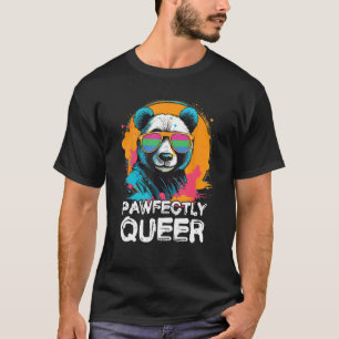 Camiseta Panda Puramente Queer Com Óculos Solares Polisexua