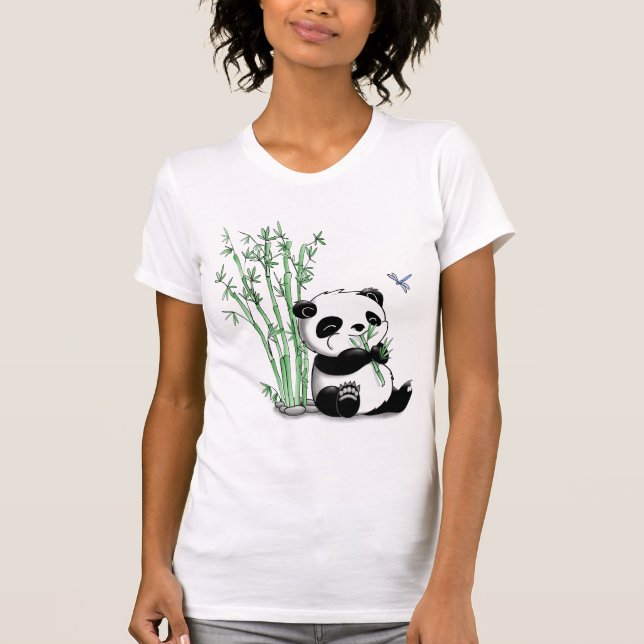Camiseta Panda que come o bambu (Frente)