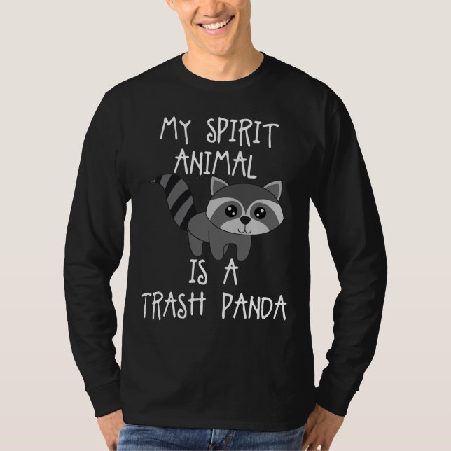 Camiseta Panda Raccoon Enchido com Raquinete de Animais (Frente)