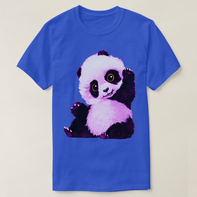 Camiseta Panda Rosa Feliz (Frente do Design)