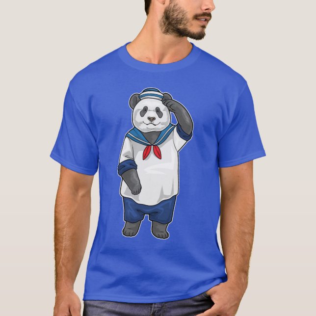 Camiseta Panda Sailor Sailor cap (Frente)