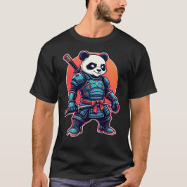 Camiseta Panda Samurai Robot Estilo Único Cyberpunk