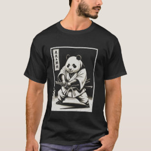 Camiseta Panda Samurai Warrior Japonês Ninja Japão Boys Gi