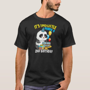 Camiseta Panda segundo aniversário Cute 2 Anos Meninas Ra