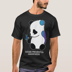 Camiseta Panda Semicolon Borboleta Prevenção Suicídio Aware