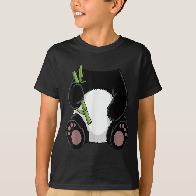 Camiseta Panda Shirt Adult Kids Men Women Panda Bear Costum (Frente)