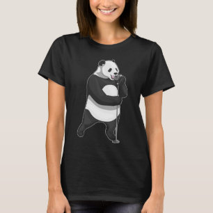 Camiseta Panda Singer Microphone Music