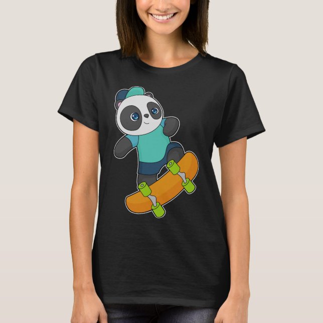 Camiseta Panda Skater Skateboard (Frente)