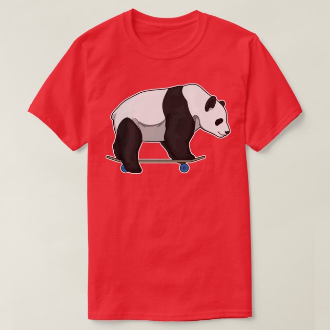 Camiseta Panda Skater Skateboard (Frente do Design)