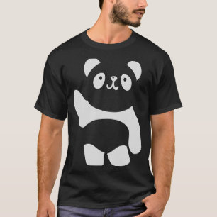 Camiseta Panda Sketch Ilustração de Animais Selvagens Bonit