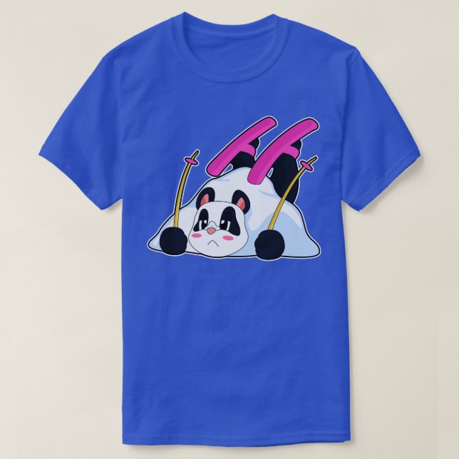 Camiseta Panda Skier Ski (Frente do Design)